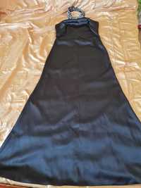Sukienka czarna z kolią z pereł rozm. 42 Lucertola
