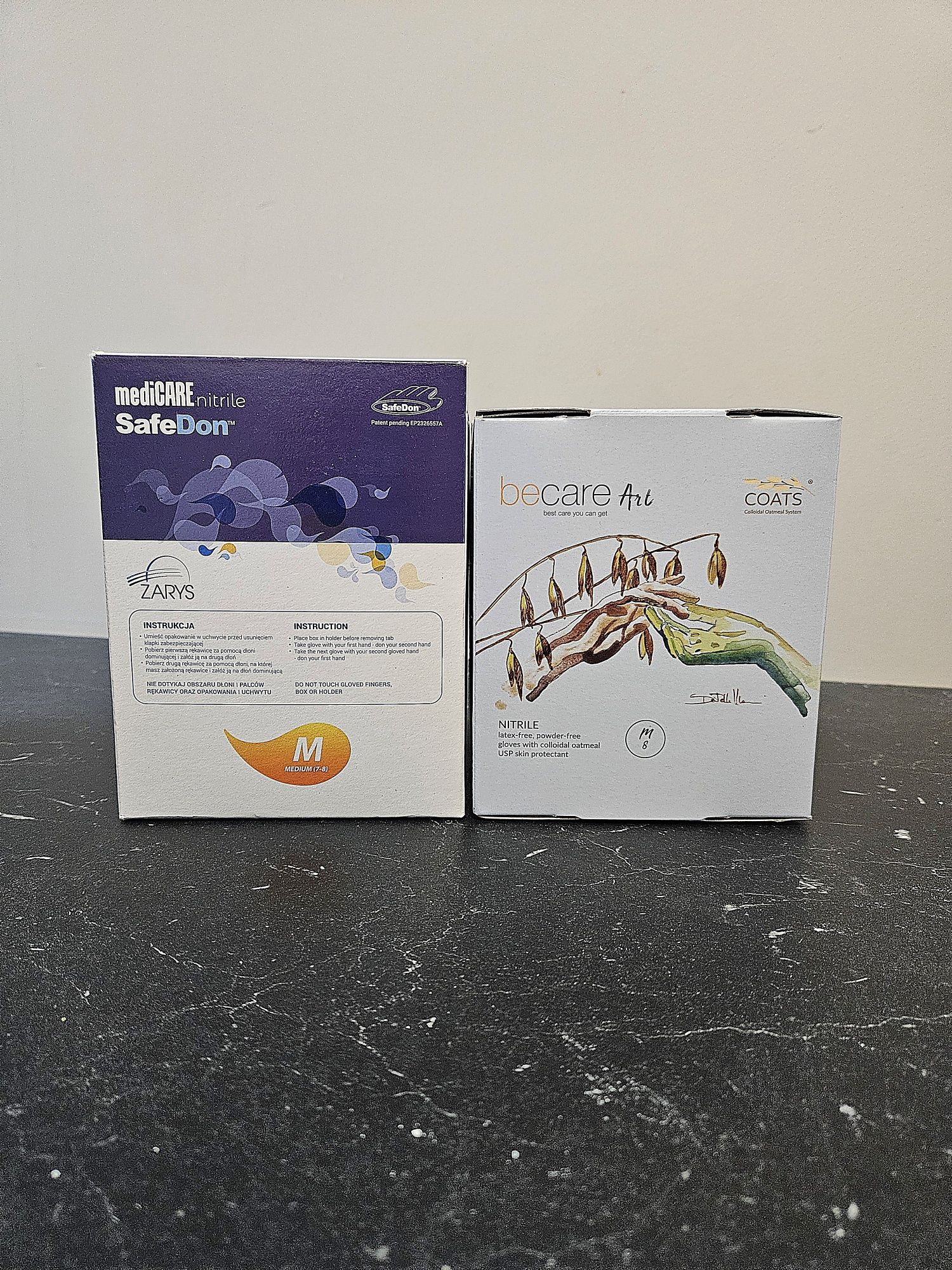 2 opk. 450 szt. Rękawiczki medyczne rękawice nitrylowe r. M