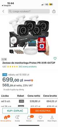 Zestaw do monitoringu Protec PR-XVR-04T2P