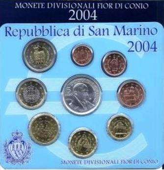 Republica San Marino 2004 co moeda especial