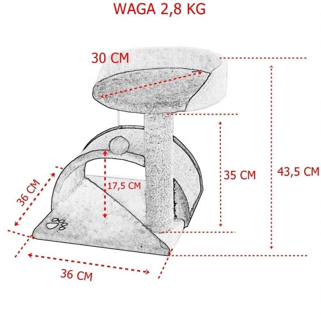 Hamak Drapak z Sizalem Mały Kompaktowy Raj Dla Kota Legowisko=17042