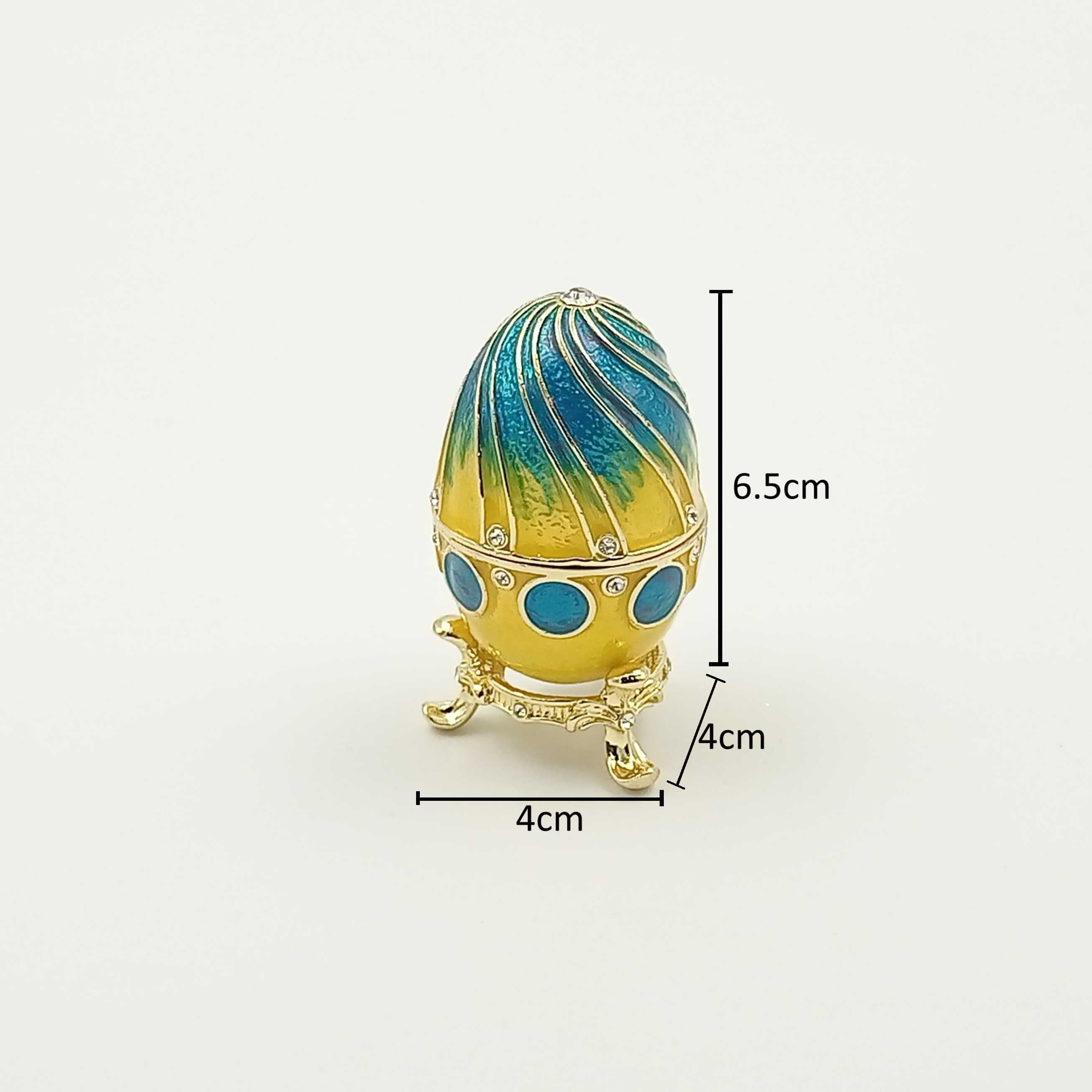 Jajko jajo faberge pojemniki szkatułka zielone styl mandaryński