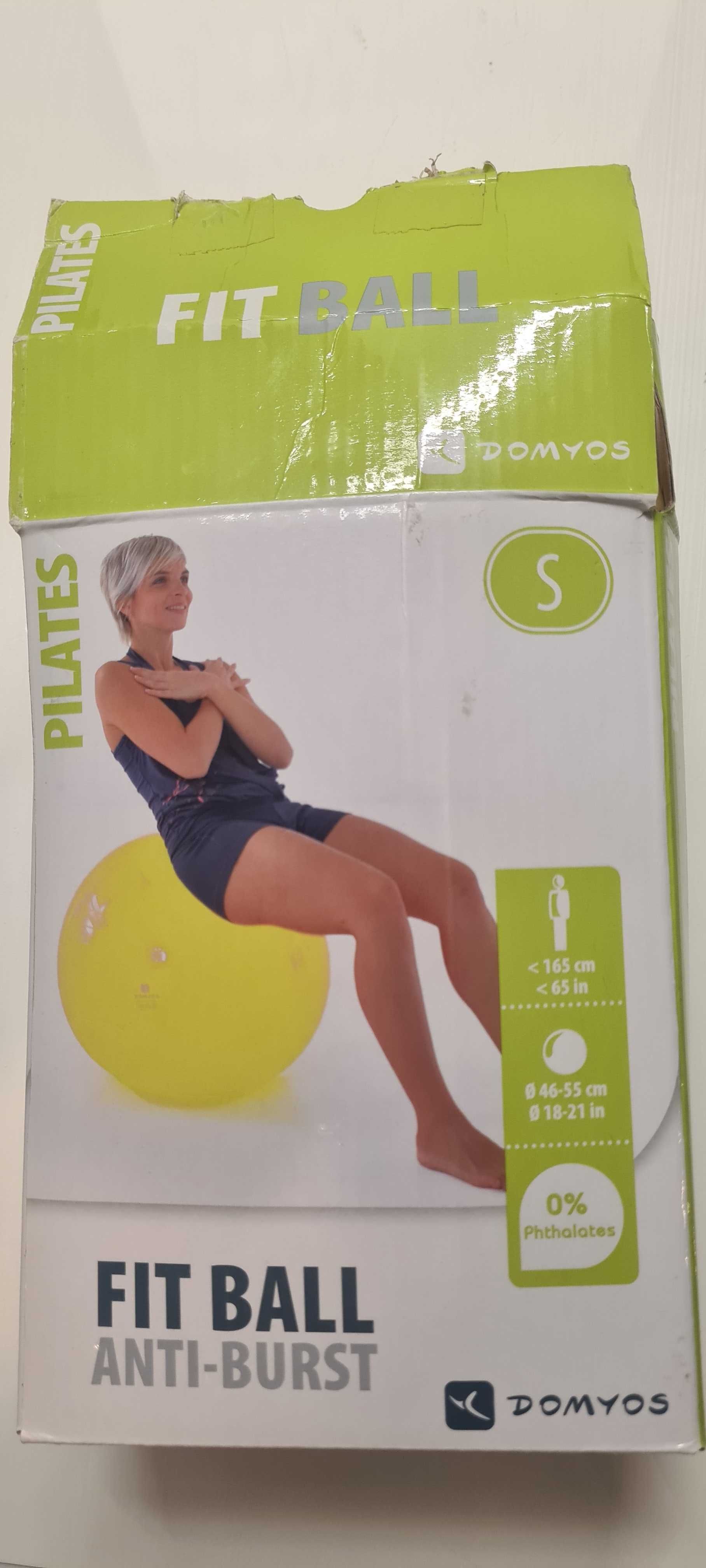 Bola de Ginástica e Pilates DOMYOS Tamanho S 55 cm Amarela na Caixa!