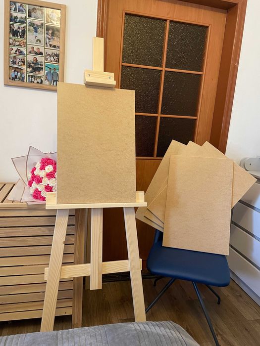 Мольберт для малювання підлоговий студійний дерев'яний (висота 170 см)