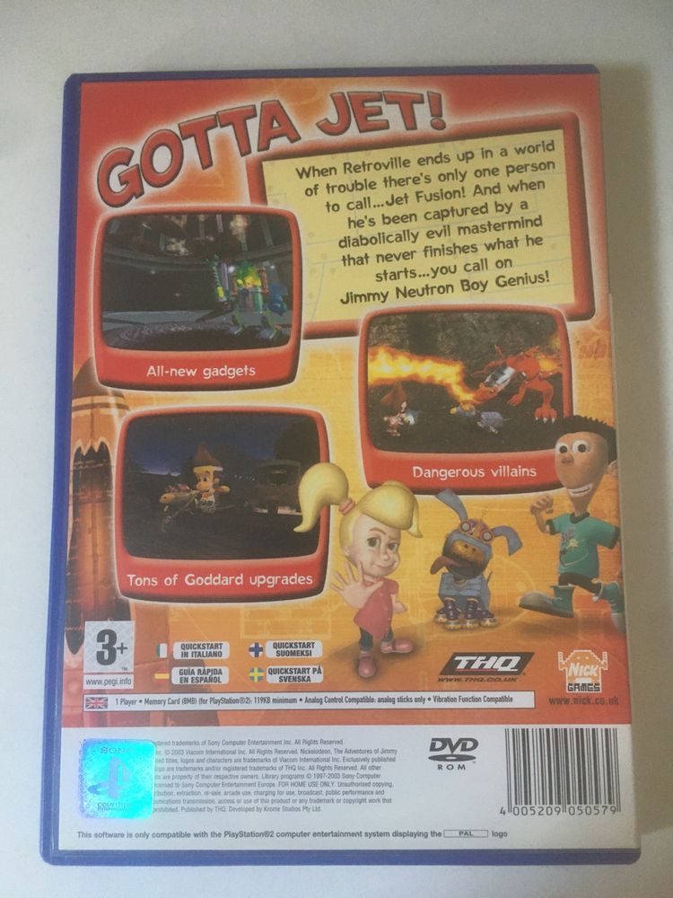 PS2 - The Adventures of Jimmy Neutron Bou Genius Jet Fusion