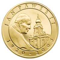 Moneta kolekcjonerska srebrna ag 10 złotych Papież Jan Paweł II 2005