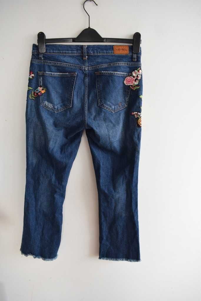 Zara women spodnie jeansy dzwony premium 36 s wysoki stan