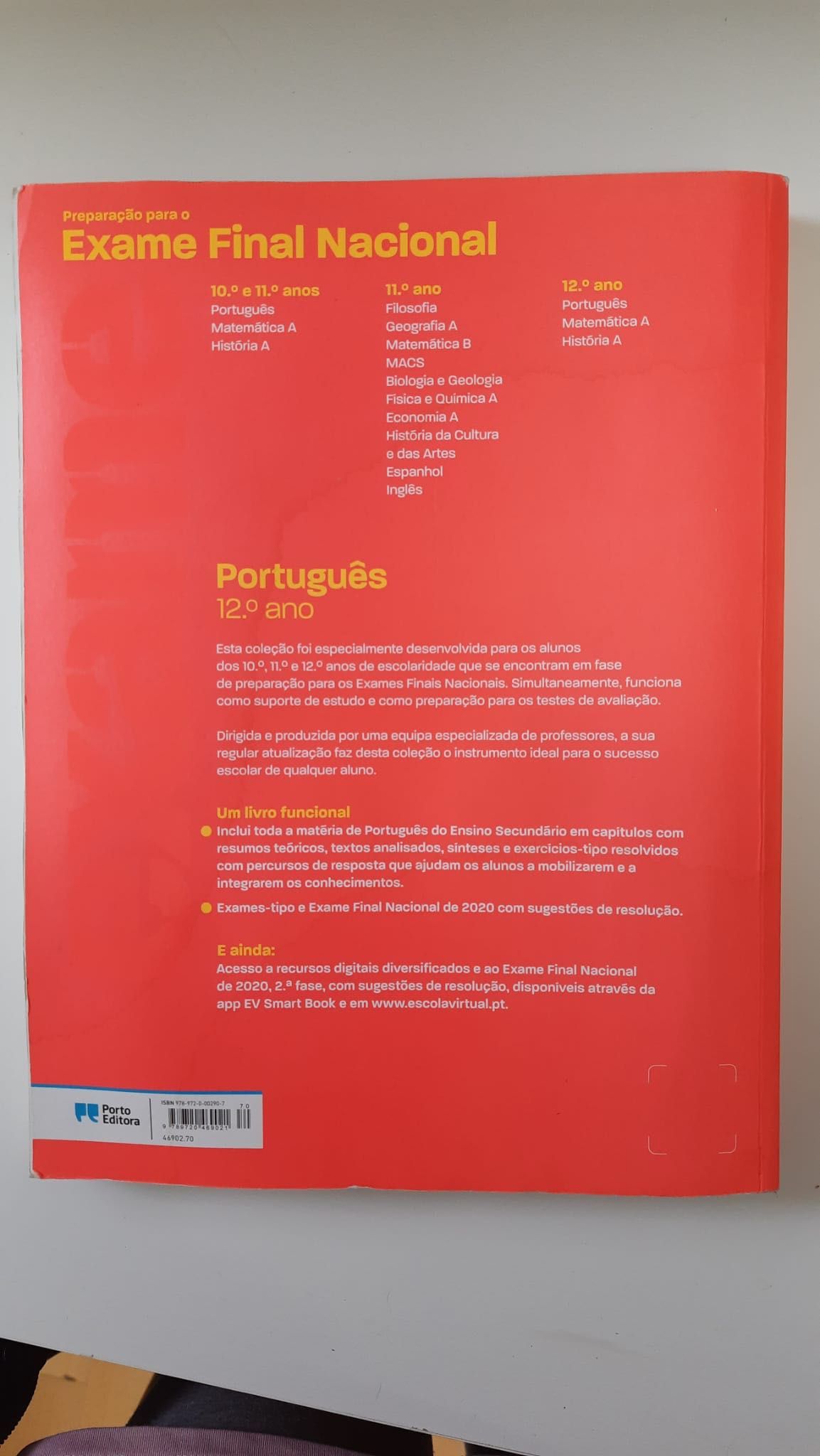 Livro de preparação para exame de Português - Porto Editora - 12 ano