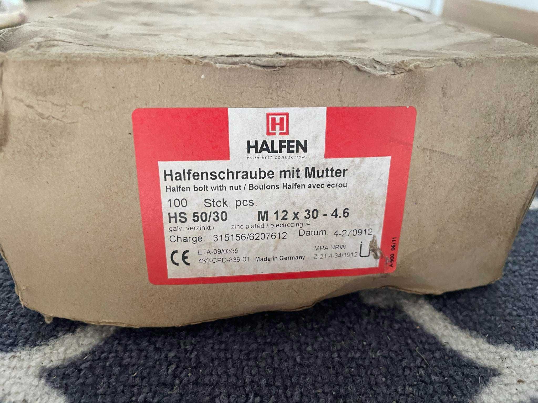 Śruby młotkowe młoteczkowe do szyn HALFEN M12x30 50/30 4,6