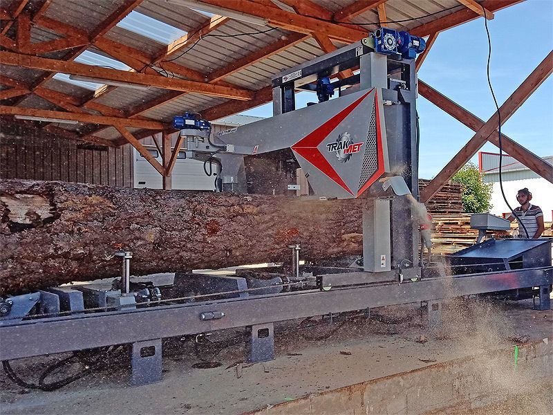 Trak taśmowy wysokowydajny koła 800mm piła60mm średnica 140cm TRAK-MET