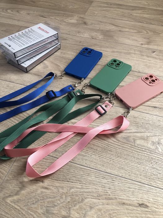 Чехол чохол на iphone 13 pro max силіконовий на ремінці на шию сумочка