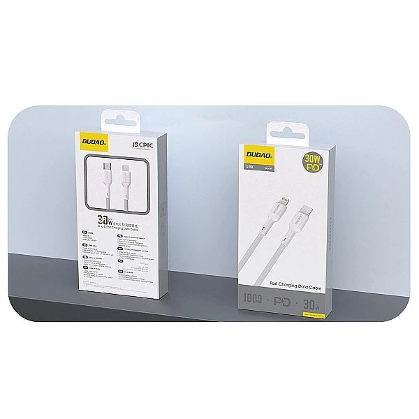 Kabel Dudao L9X 30W USB-C - Lightning 2m - biały