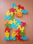 Drewniane puzzle żyrafa