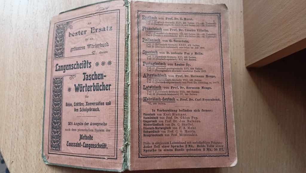 Słownik niemiecko-francuski wydanie z 1902 roku