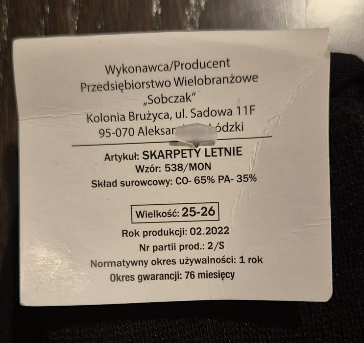 2 pary Skarpety letnie 538/MON, roz. 25-26 / 39-41