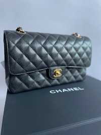 Torebka Chanel CC Flap Bag 25.5 cm czarna skóra Caviar Wysyłka 24h
