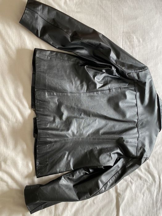 Casaco cabedal preto