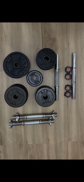Conjunto de halteres de rosca
