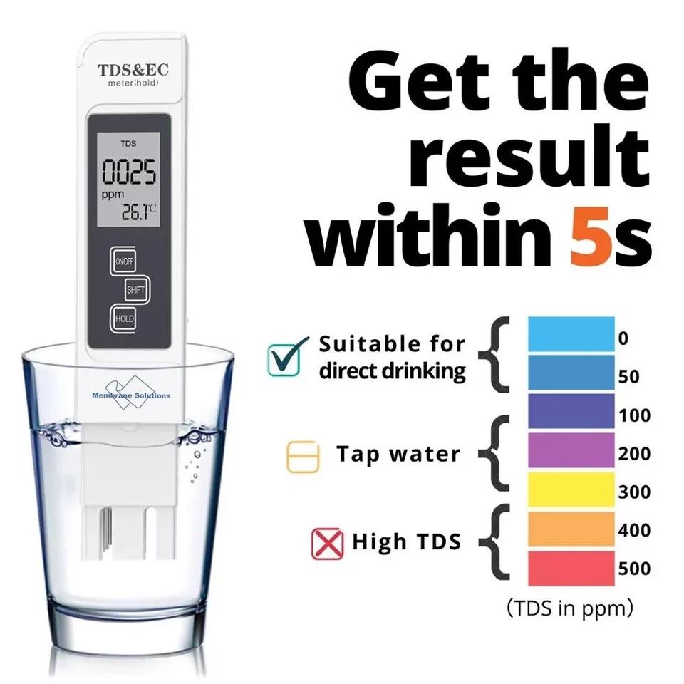 Teste Medidor Digital de TDS Pureza qualidade de água NOVO