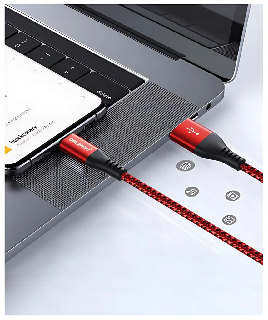 3x Kabel USB do USB-C Zestaw Trzech Sztuk 2m