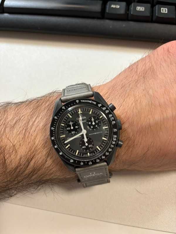 Omega x Swatch SO33A100 Mission to Mercury - Biała planeta Merkury