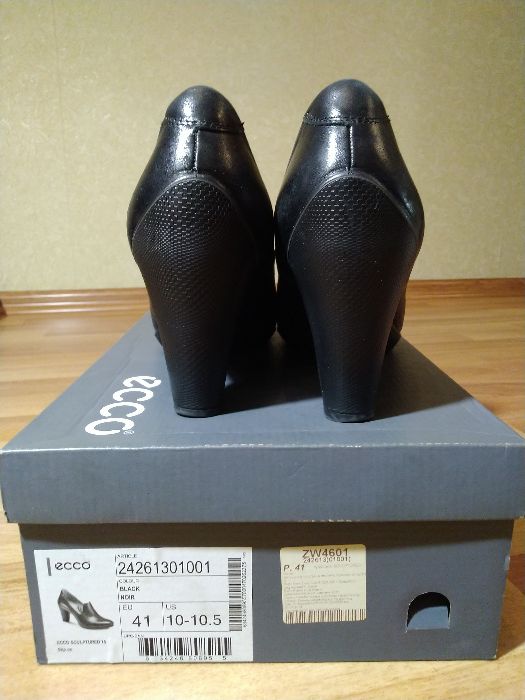 Женские черные туфли ECCO SCULPTURED 75, 27 см по стельке, 41 размер