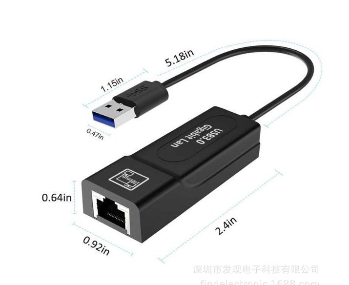 Сетевой адаптер сетевая карта гигабит USB3.0 -> Gigabit Ethernet rj45