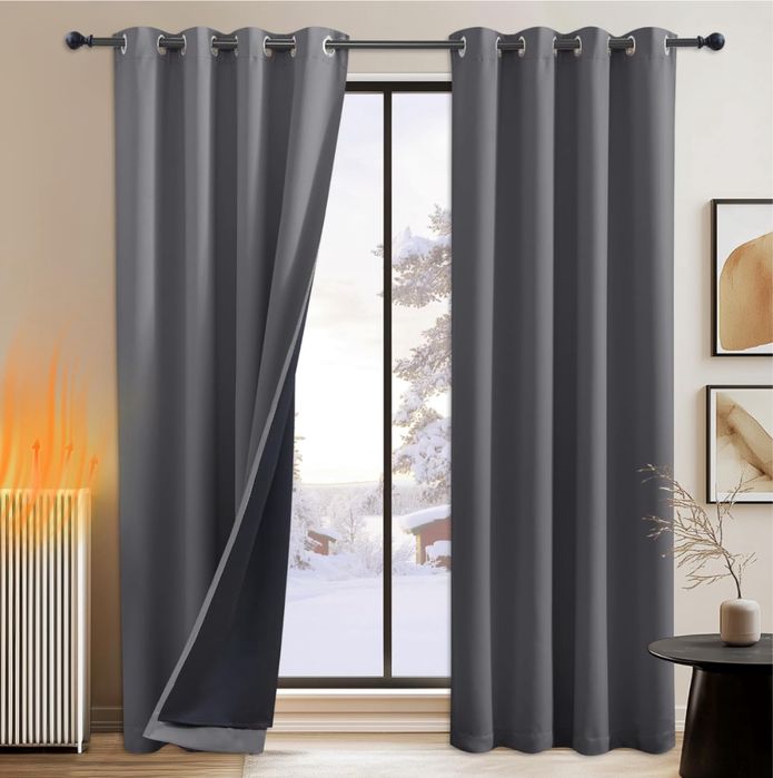 Jedna Zasłona 140x240cm Zaciemniająca Termiczna Z Przelotkami