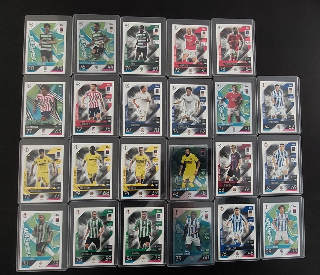 Caras TOPPS Match Attax 2022 / 23 New Sign + Película Proteção Própria