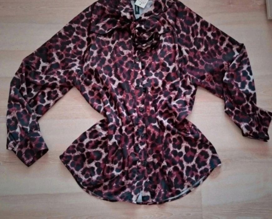 Koszula, bluzka koszulowa panterka, centki nowa