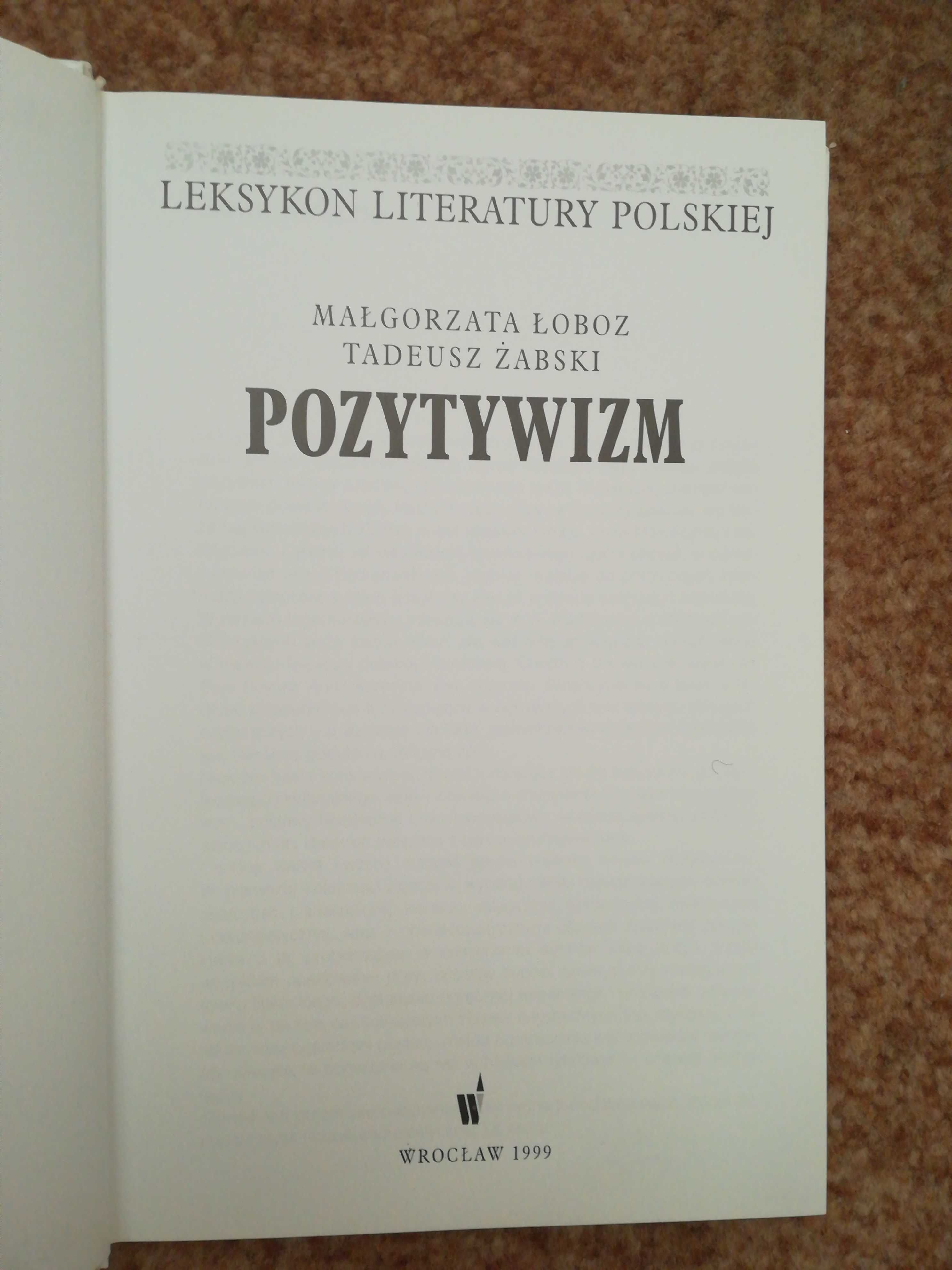 Książka "pozytywizm" leksykon literatury polskiej