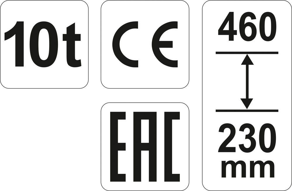 Podnośnik Hydrauliczny Słupkowy 10T - Yato