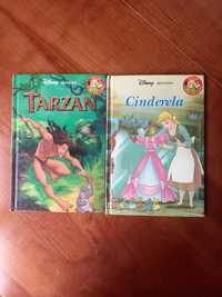Livros "Cinderela" e "Tarzan"
