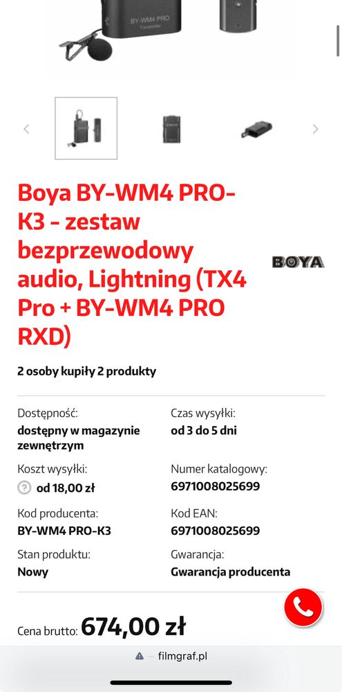 System BOYA boya do iphone boya by - wm4 pro k3