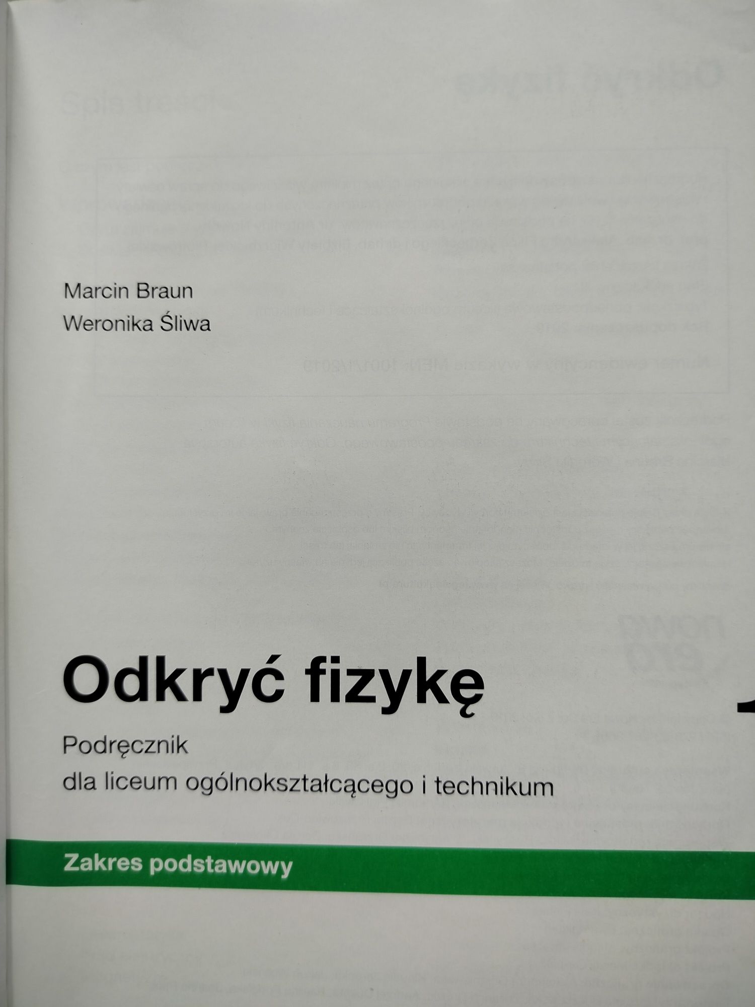 Odkryć fizykę - klasa 1