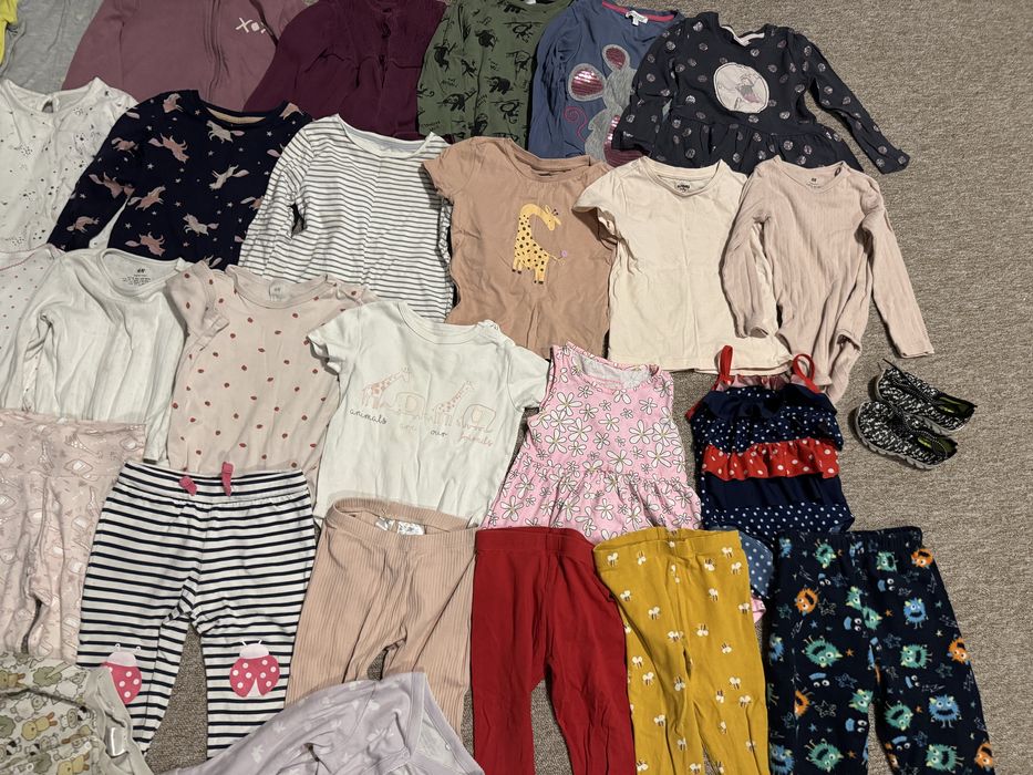 Paczka paka ubrań ubranek dziewczęcych dla dziewczynki 86