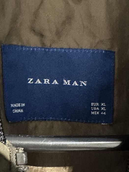 Kurtka bomberka, Zara Man, zielona, khaki, bejsbolówka,wiatrówka męska