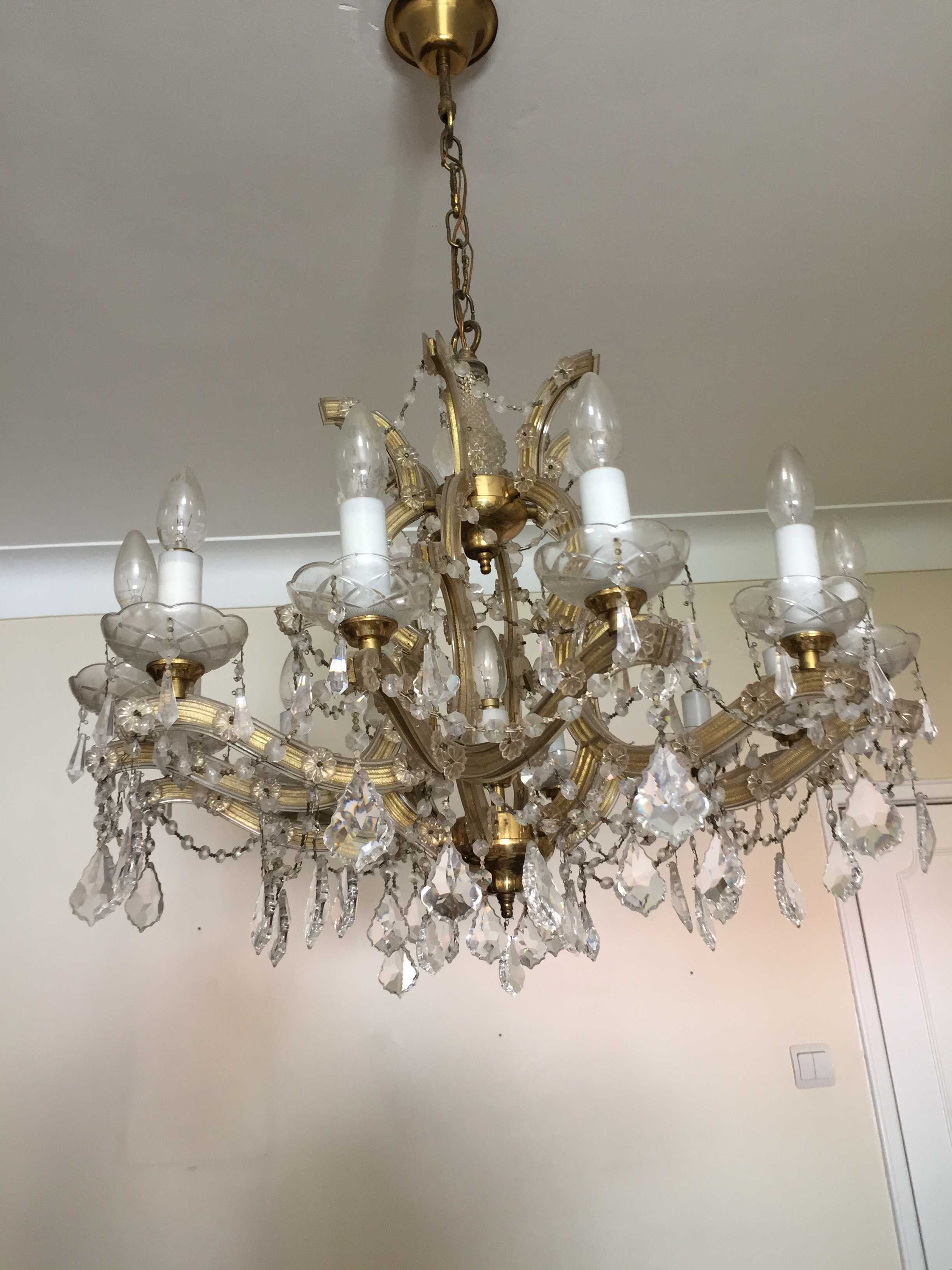 Lustre de cristal / candeeiro de tecto