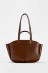 Torebka ZARA brązowa 6224/510 SHOPPER zapięcie na zamek duża na ramię