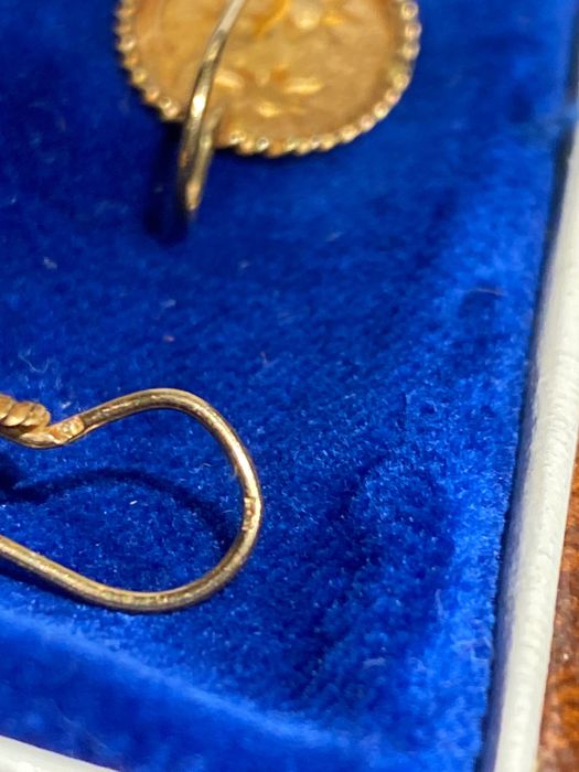 Brincos Antigos Ouro Português contrastado 2 cm 2 gr