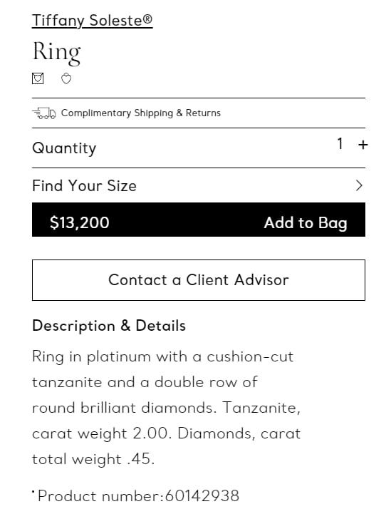 Золотое кольцо с бриллиантами в стиле Tiffany