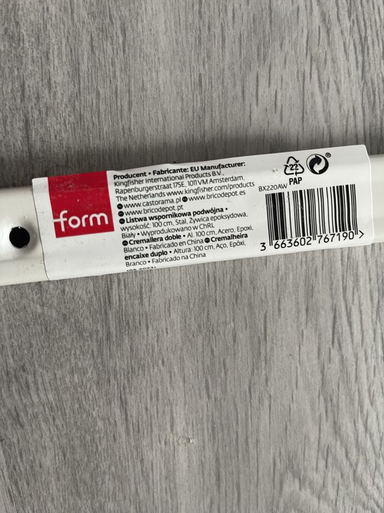 Listwa wspornikowa podwojna