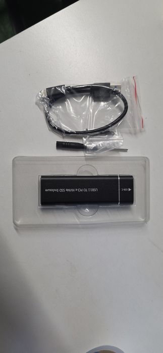 Obudowa M.2 SSD z kablem 2 w 1, Adapter USB