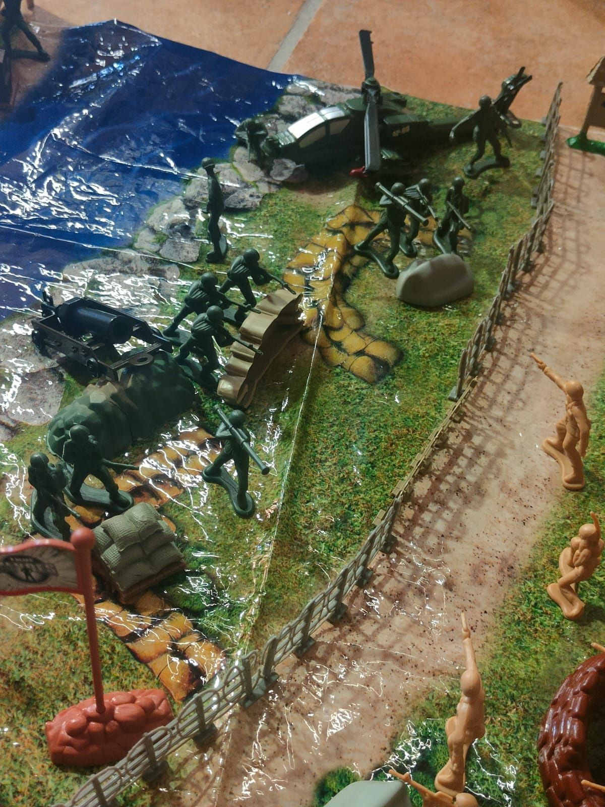 Cenário militar brinquedo