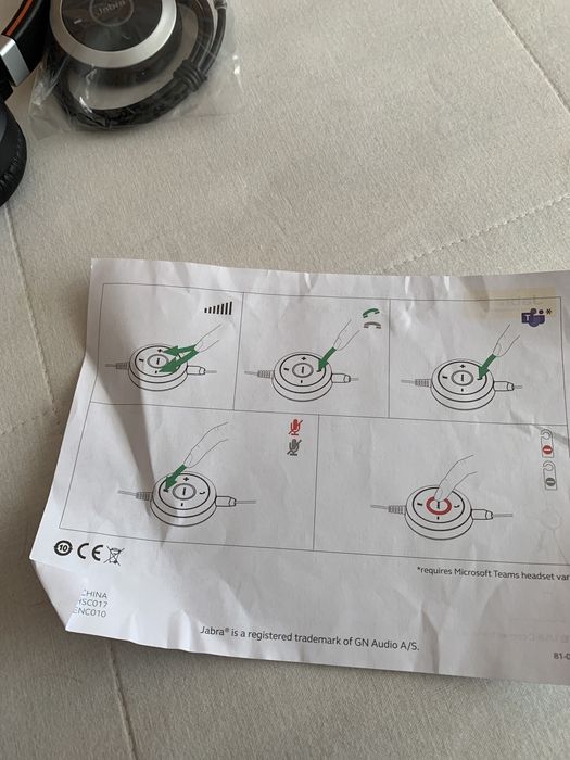 Phones/ auscultadores Jabra Evolve 40 novos