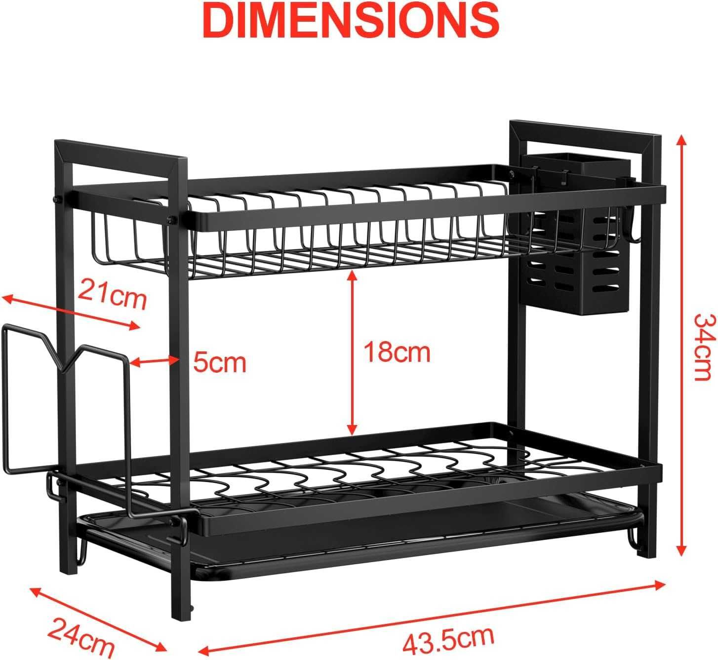 Escorredor de louça dois níveis 43,5 ×24 ×34 cm - NOVO - ENVIO GRÁTIS