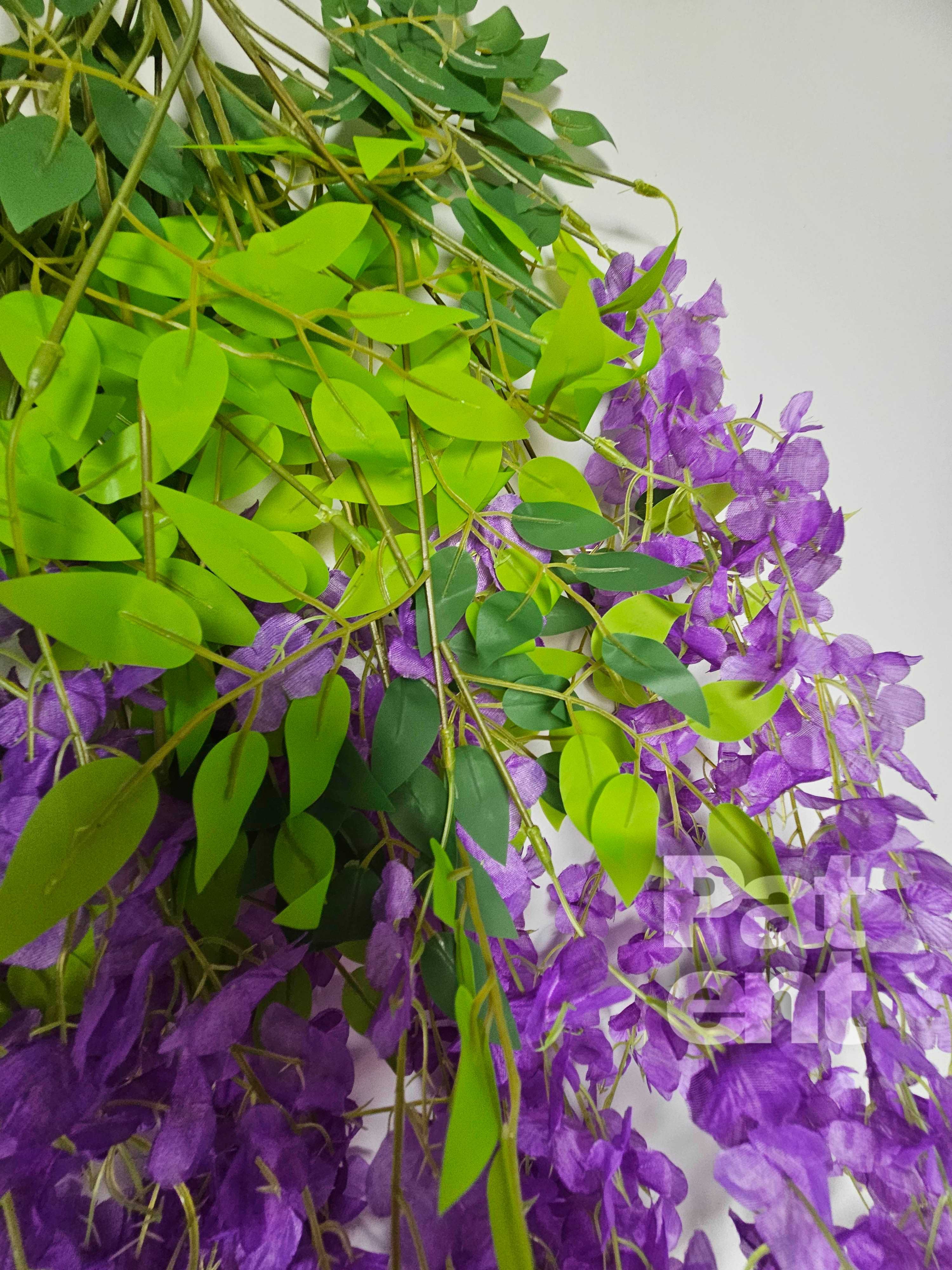 Wisteria fioletowa glicynia sztuczna girlanda dekoracja 12 sztuk