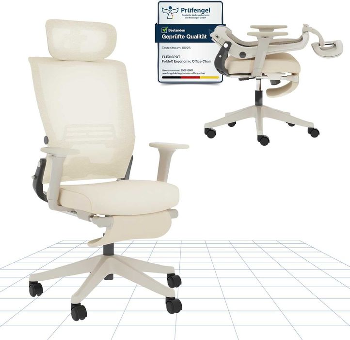 Nowy ergonomiczny fotel biurowy / krzesło obrotowe / FlexiSpot !A3186!
