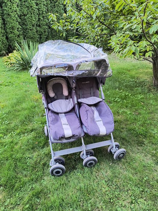 Wózek spacerówka Maclaren Twin Techno bliźniaki rok po roku