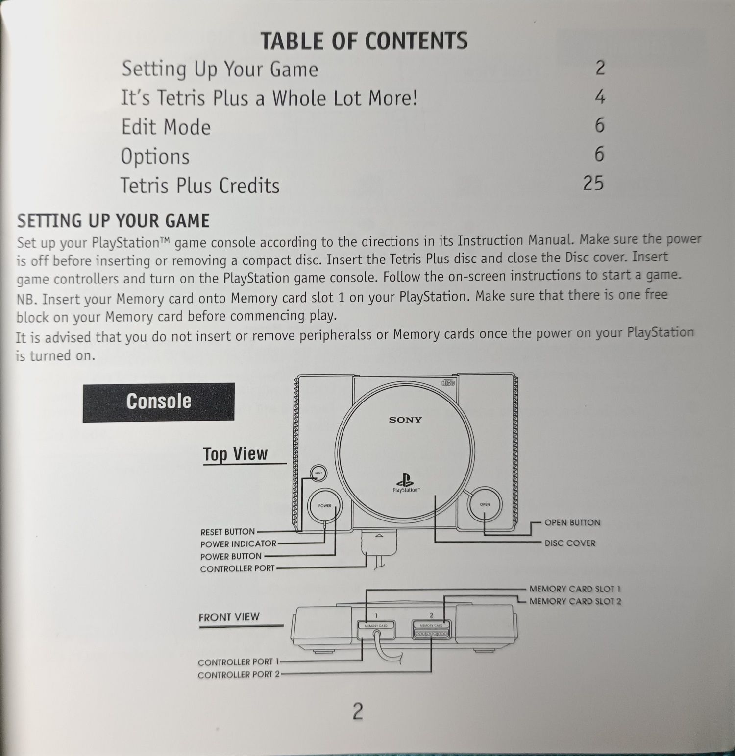 Ps1 Tetris Plus psx psone Książeczka Manual Angielska